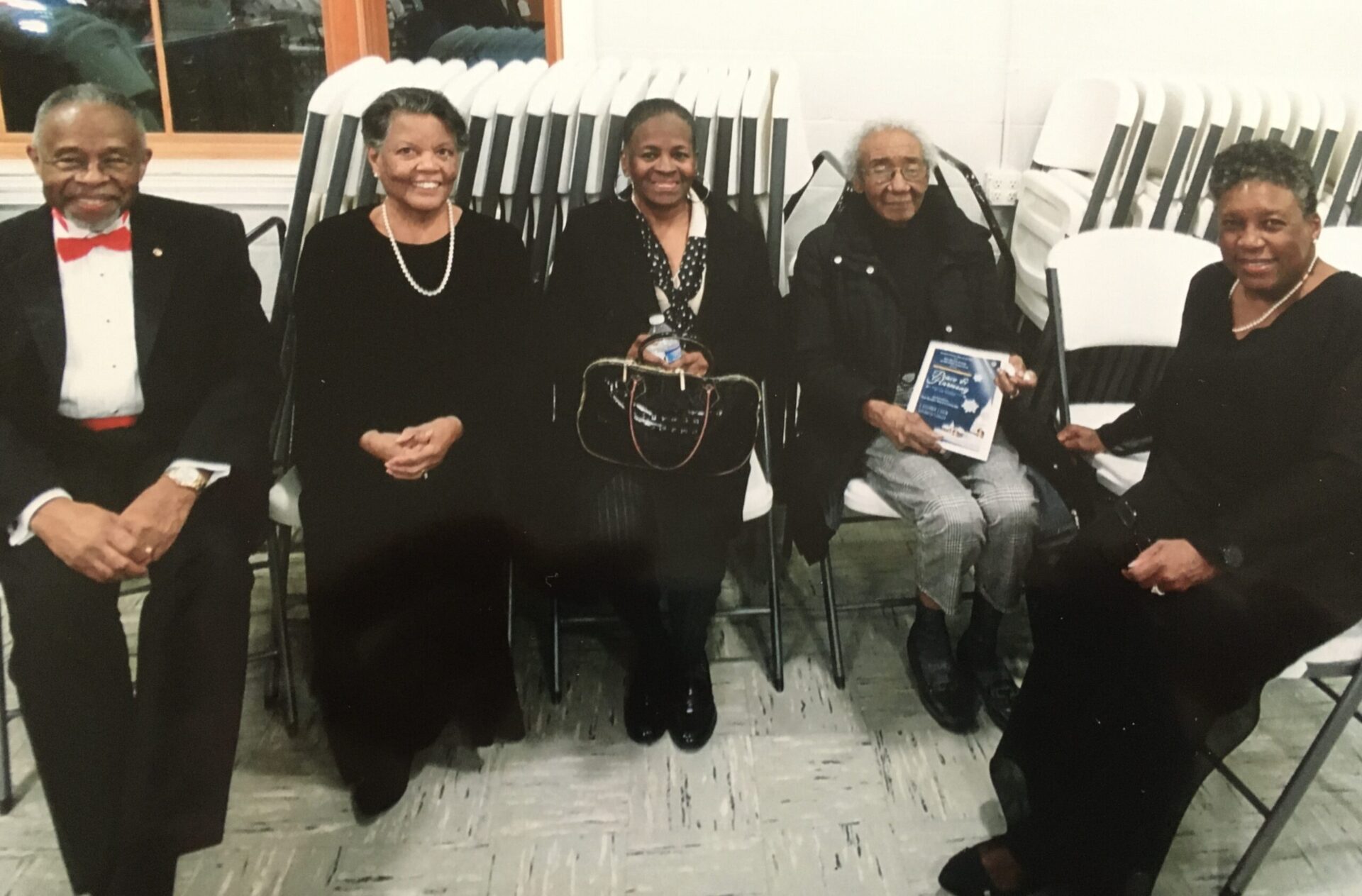 John and Andrea Parham, left, with two friends and Deborah Jones-Miller, right.
